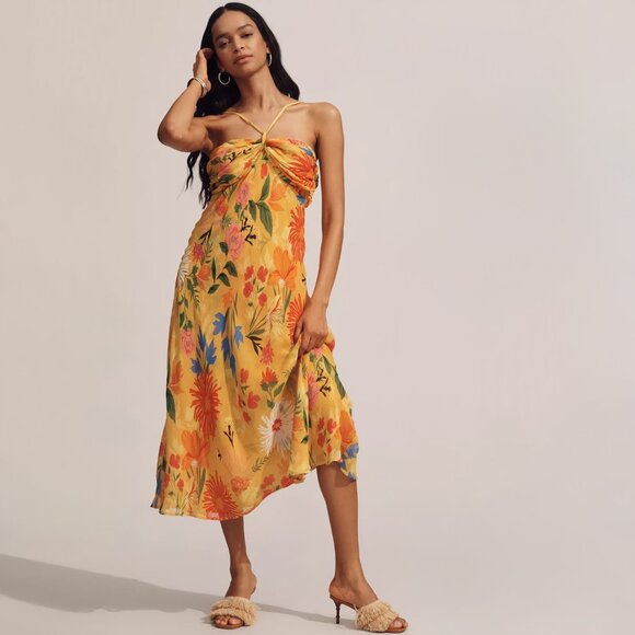 Anthropologie Dresses & Skirts - ANTHROPOLOGIE | Floral Halter Slip Dress | NWT